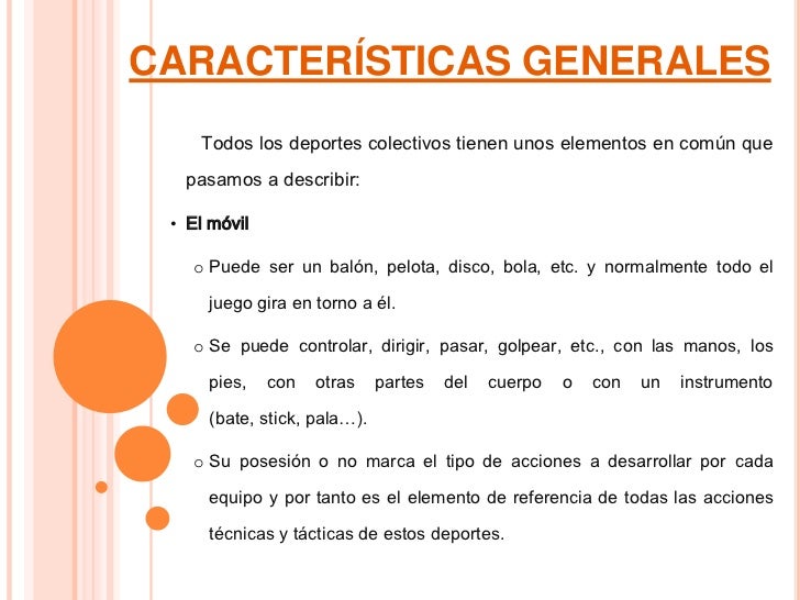 Los deportes colectivos