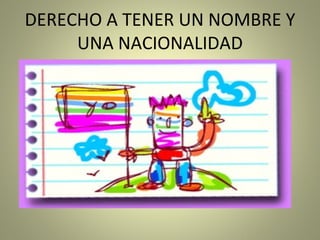 DERECHO A TENER UN NOMBRE Y UNA NACIONALIDAD 