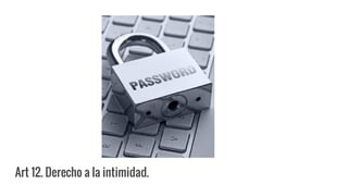 Art 12. Derecho a la intimidad.
 