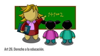 Art 26. Derecho a la educación.
 