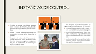 INSTANCIAS DE CONTROL
 