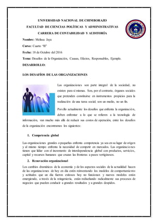 UNIVERSIDAD NACIONAL DE CHIMBORAZO
FACULTAD DE CIENCIAS POLÍTICAS Y ADMINISTRATIVAS
CARRERA DE CONTABILIDAD Y AUDITORÍA
No...