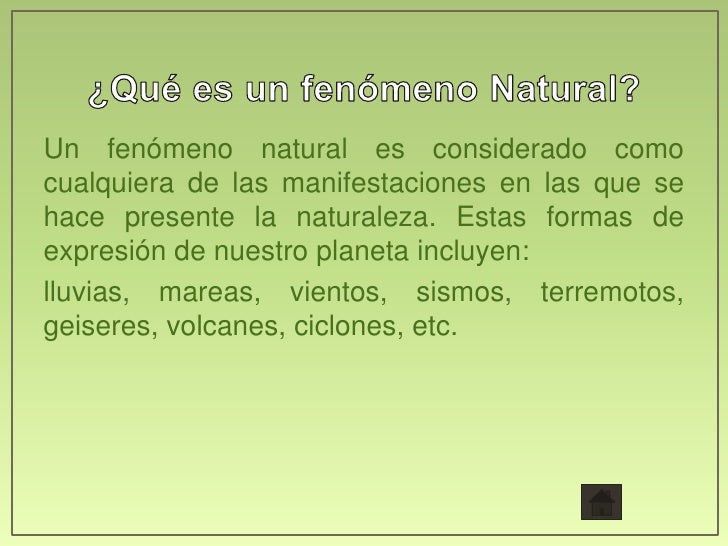 Los desastres naturales en México