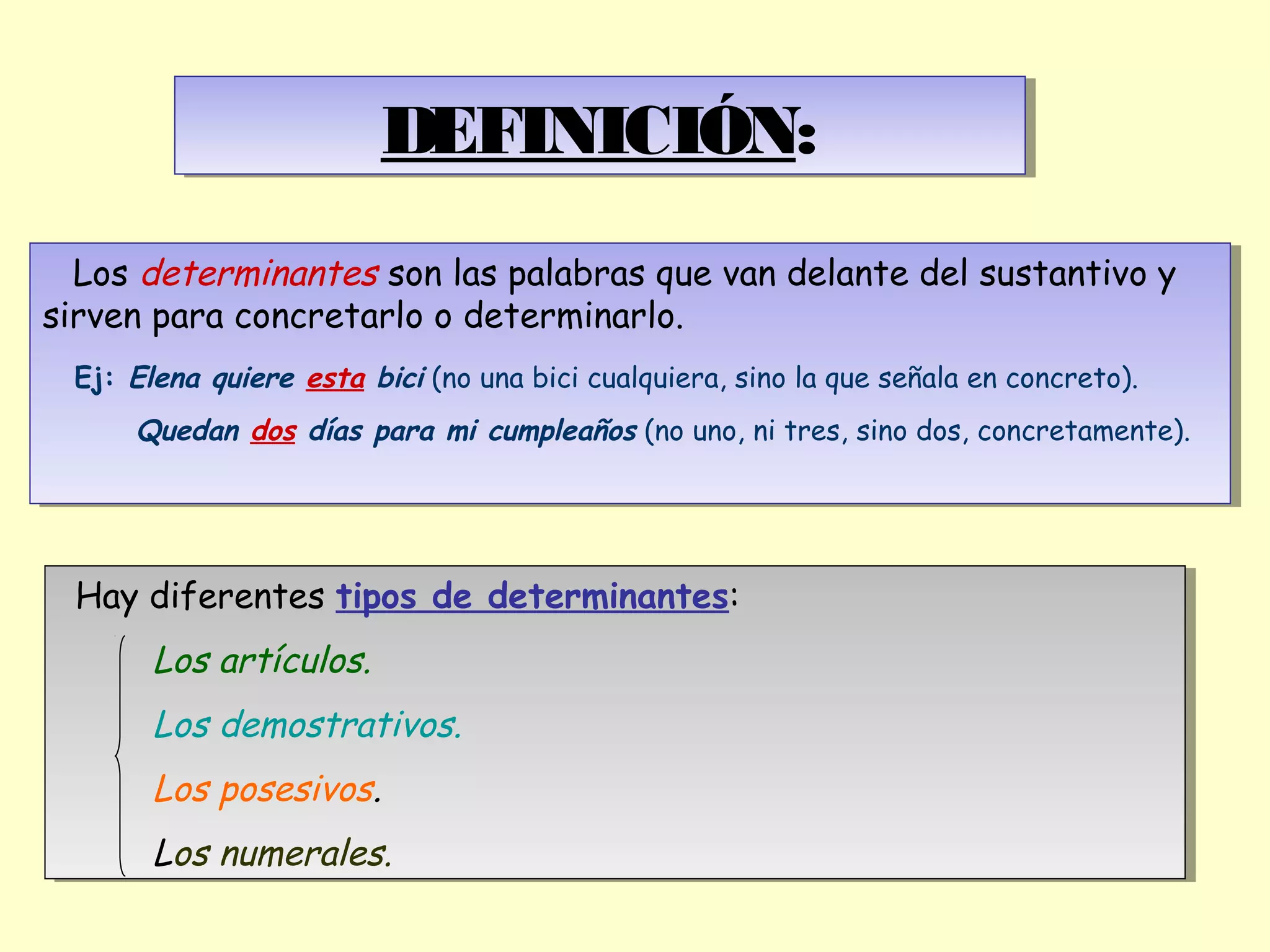 Los determinantes | PPT