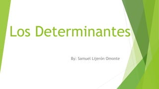 Los Determinantes
By: Samuel Lijerón Omonte
 