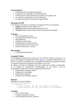Los diferentes lenguajes de programación para la web