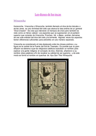 Los dioses de los incas | DOCX