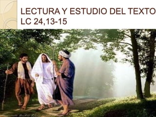 LECTURA Y ESTUDIO DEL TEXTO
LC 24,13-15
 
