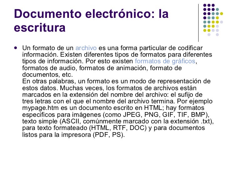 Los documentos electrónicos