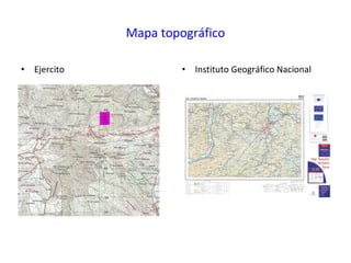 Mapa topográfico Ejercito Instituto Geográfico Nacional 