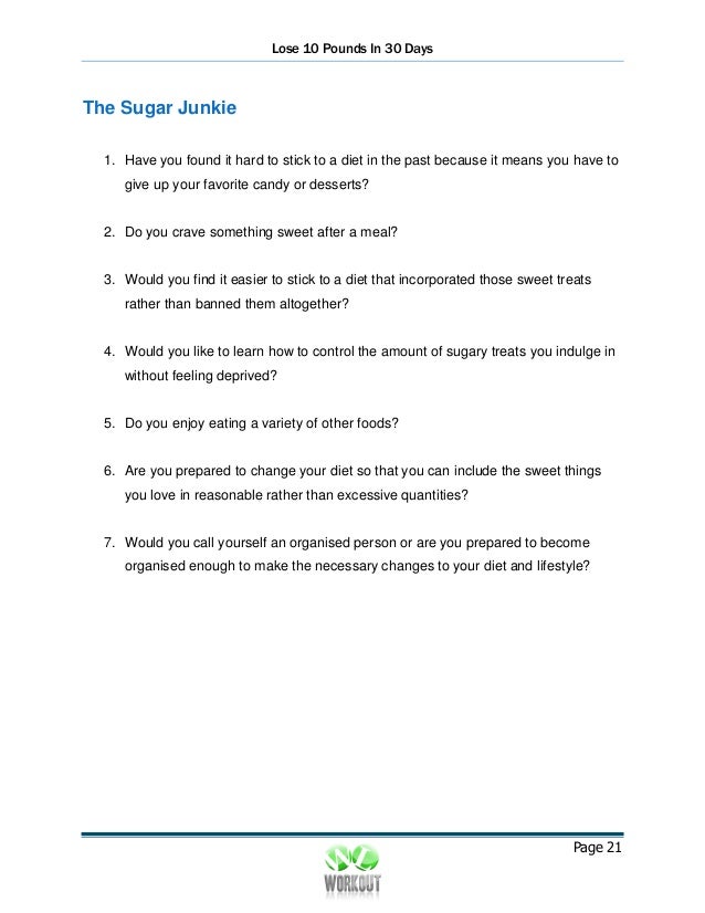 how to lose 20 pounds in 10 days