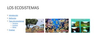 LOS ECOSISTEMAS precentacion power point | PPTX