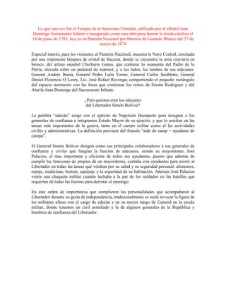 Los Edecanes Del Libertador