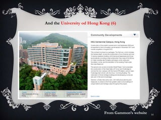 14
And the University od Hong Kong (6)
From Gammon’s website
 