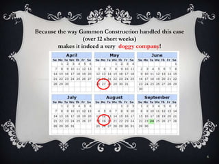 6
Because the way Gammon Construction handled this case
(over 12 short weeks)
makes it indeed a very doggy company!
 