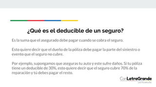 Los elementos clave de una poliza de seguros | PPT