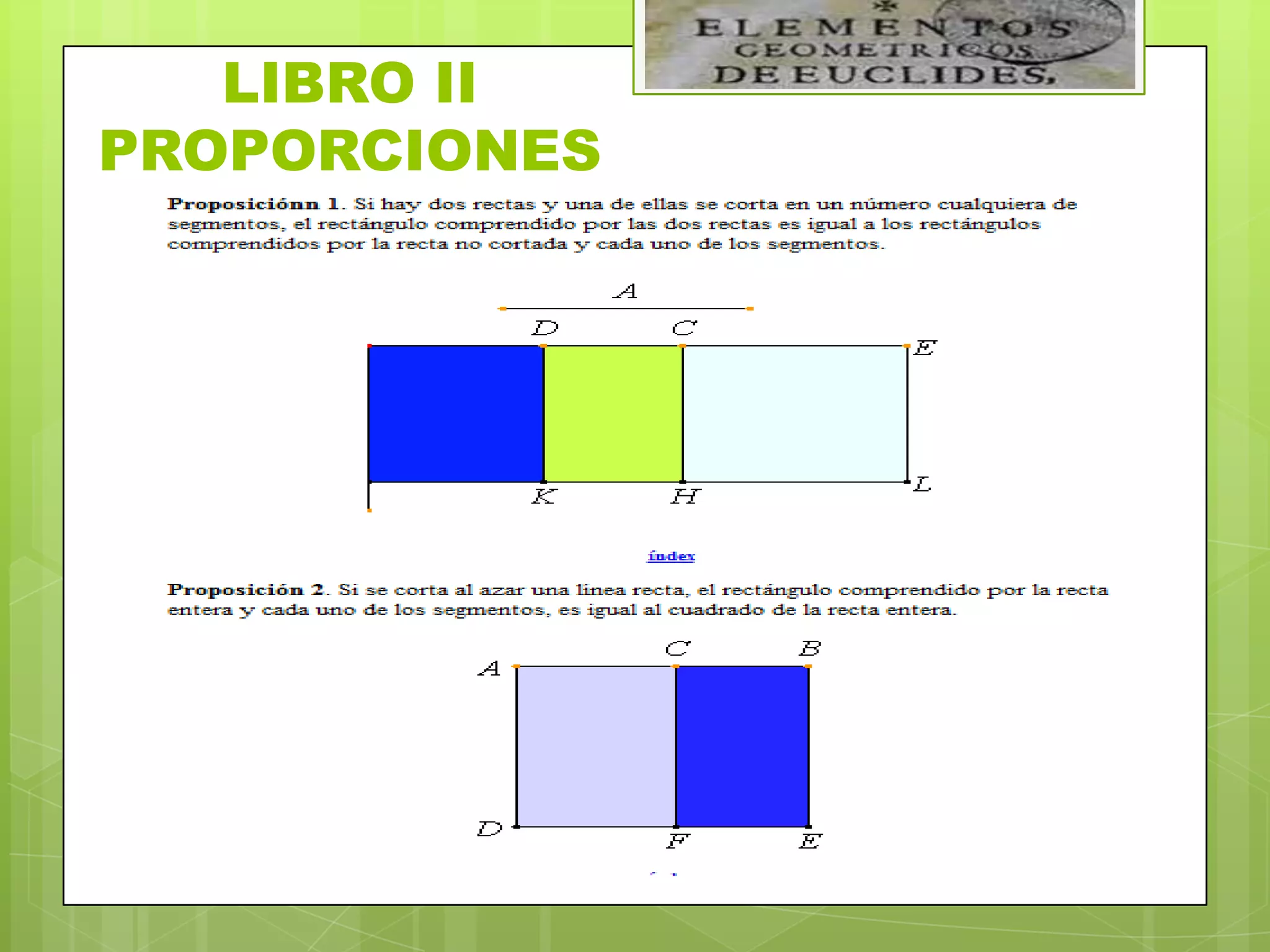 LIBRO II
PROPORCIONES
 