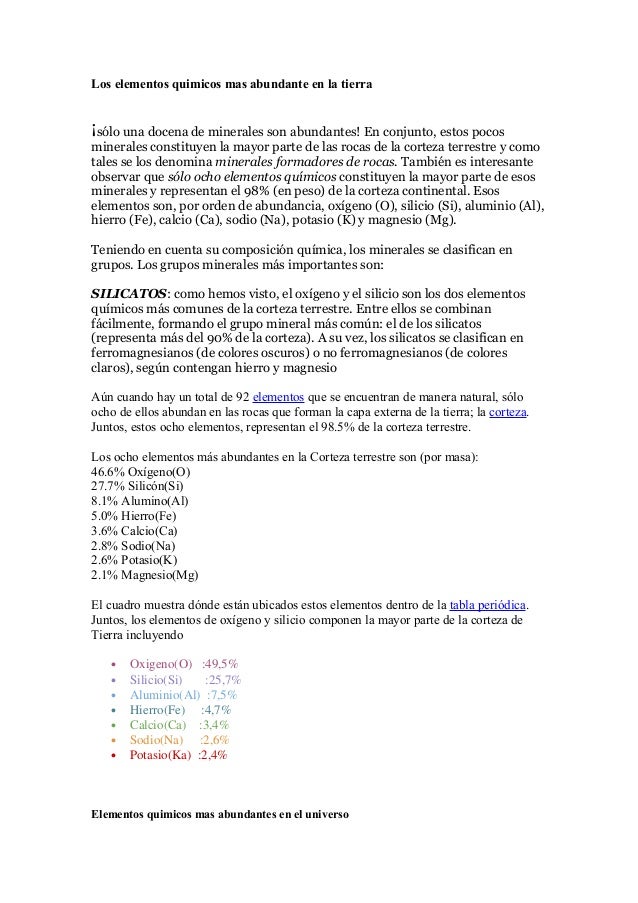 los elementos quimicos mas abundante en la tierraslo una docena de minerales son abundantes - Tabla Periodica Sodio Grupo los elementos quimicos mas abundante en la tierraslo una docena de minerales son abundantes - Tabla Periodica Sodio Grupo