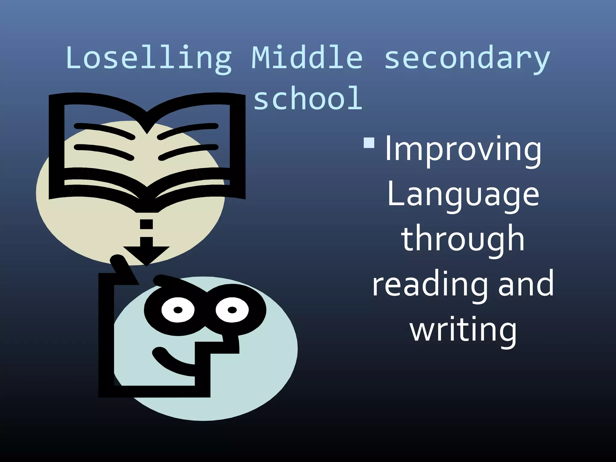 Loselling Middle secondary
school
 Improving
Language
through
reading and
writing
 