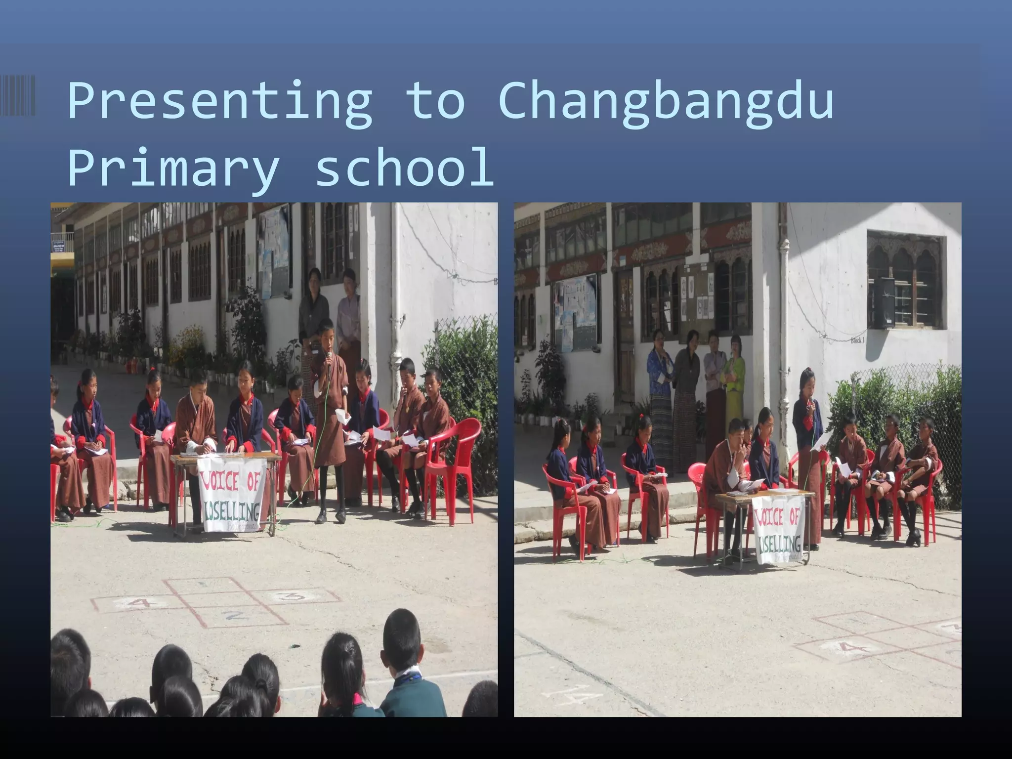 Presenting to Changbangdu
Primary school
 