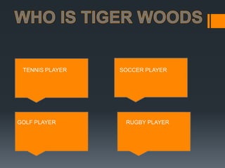 TENNIS PLAYER SOCCER PLAYER
GOLF PLAYER RUGBY PLAYER
 