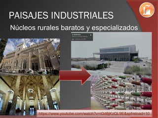 PAISAJES INDUSTRIALES
Núcleos rurales baratos y especializados
https://www.youtube.com/watch?v=iGd8jKzQL9E&spfreload=10
 