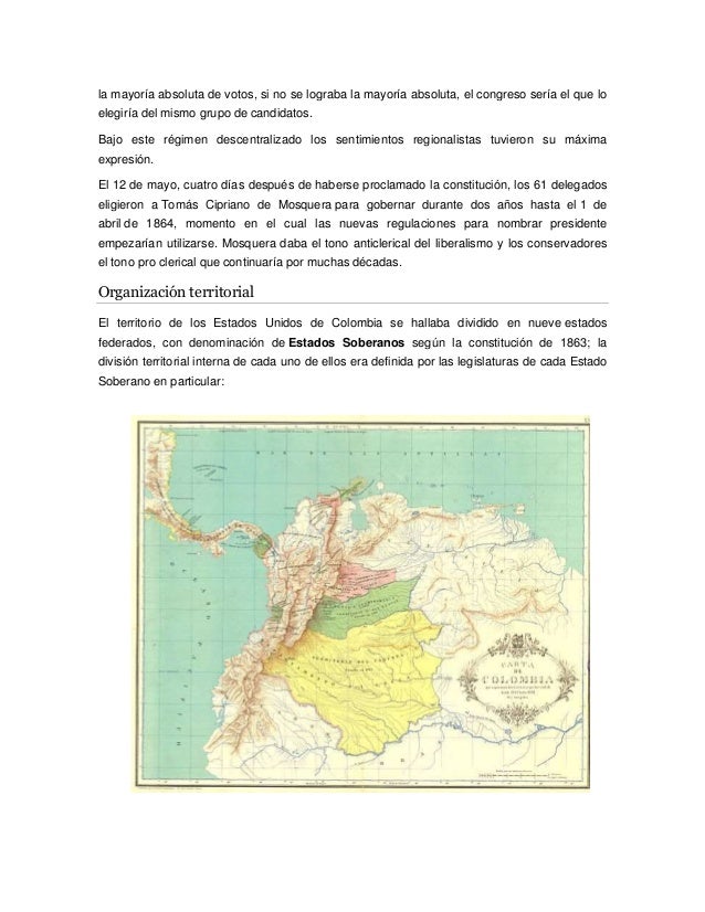 Los estados unidos de colombia