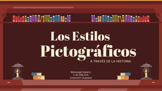 Los Estilos
Pictográficos
A TRAVÉS DE LA HISTORIA
Mariangel Subero.
V.30.366.025.
Extensión Guayana
 