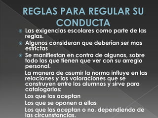 LAS CALIFICACIONESExpresión concreta de la evaluación. Son manejadas por los alumnos no como producto de su aprendizaje, sino como el número que necesitan para aprobar, ya que suman las calificaciones que llevan y sacan la cuenta de lo mínimo que necesitan para pasar cada materia.