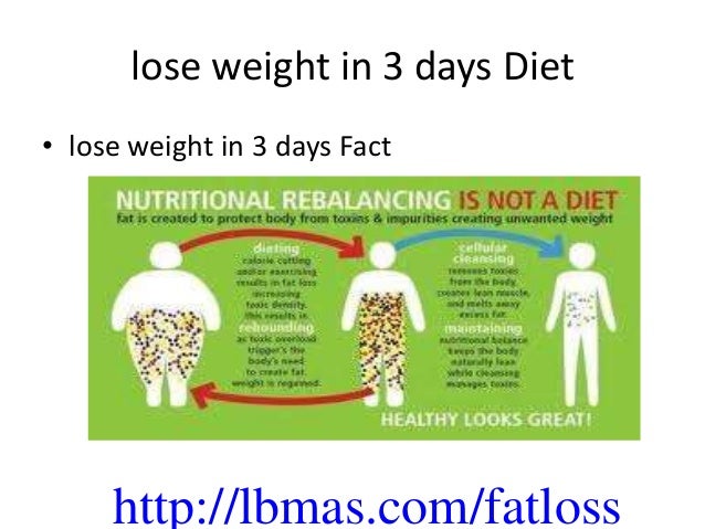 Lose weight in 3 days