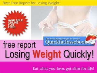 Best Free Report for Losing Weight 