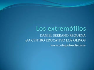 DANIEL SERRANO REQUENA
5ºA CENTRO EDUCATIVO LOS OLIVOS
www.colegiolosolivos.es

 