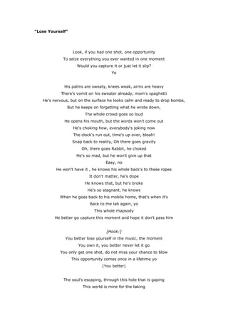 Eminem – Just Lose It Lyrics