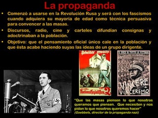 *Culto al líder

Al que se atribuyen cualidades sobrehumanas y casi
divinas. Se le profesa una obediencia ciega

 