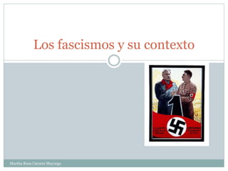 Los fascismos y su contexto
Martha Rosa Cáceres Mayorga
 
