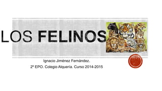 Ignacio Jiménez Fernández. 
2º EPO. Colegio Alquería. Curso 2014-2015 
 