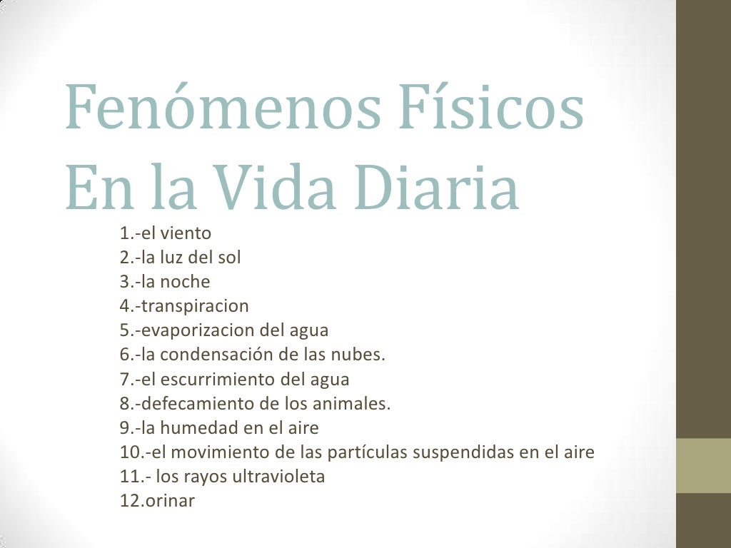 Los fenómenos físicos
