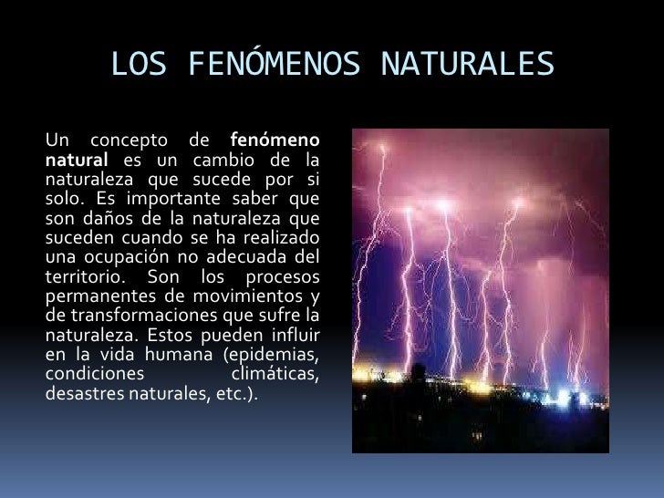 Los fenomenos naturales