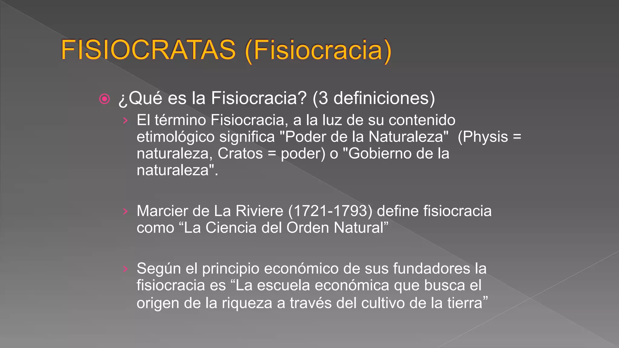 Los fisiocratas | PPT