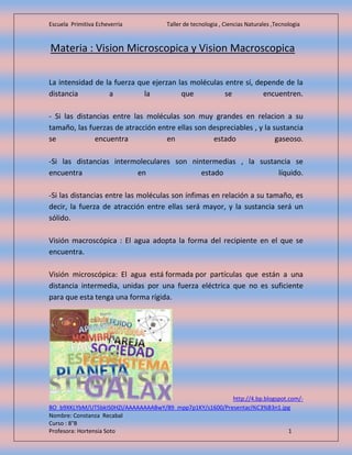 Escuela Primitiva Echeverria Taller de tecnologia , Ciencias Naturales ,Tecnologia
Nombre: Constanza Recabal
Curso : 8°B
P...