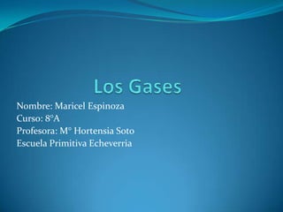 Nombre: Maricel Espinoza
Curso: 8°A
Profesora: M° Hortensia Soto
Escuela Primitiva Echeverria
 