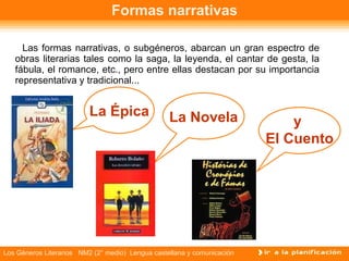 Formas narrativas ,[object Object],La Épica La Novela y  El Cuento 