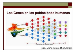Los Genes en las poblaciones humanas
Dra. Marìa Teresa Dìaz Armas
 