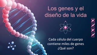 Los genes y el
diseño de la vida
Cada célula del cuerpo
contiene miles de genes
¿Qué son?
 