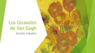 Los Girasoles
de Van Gogh
Zoraida Ceballos
 