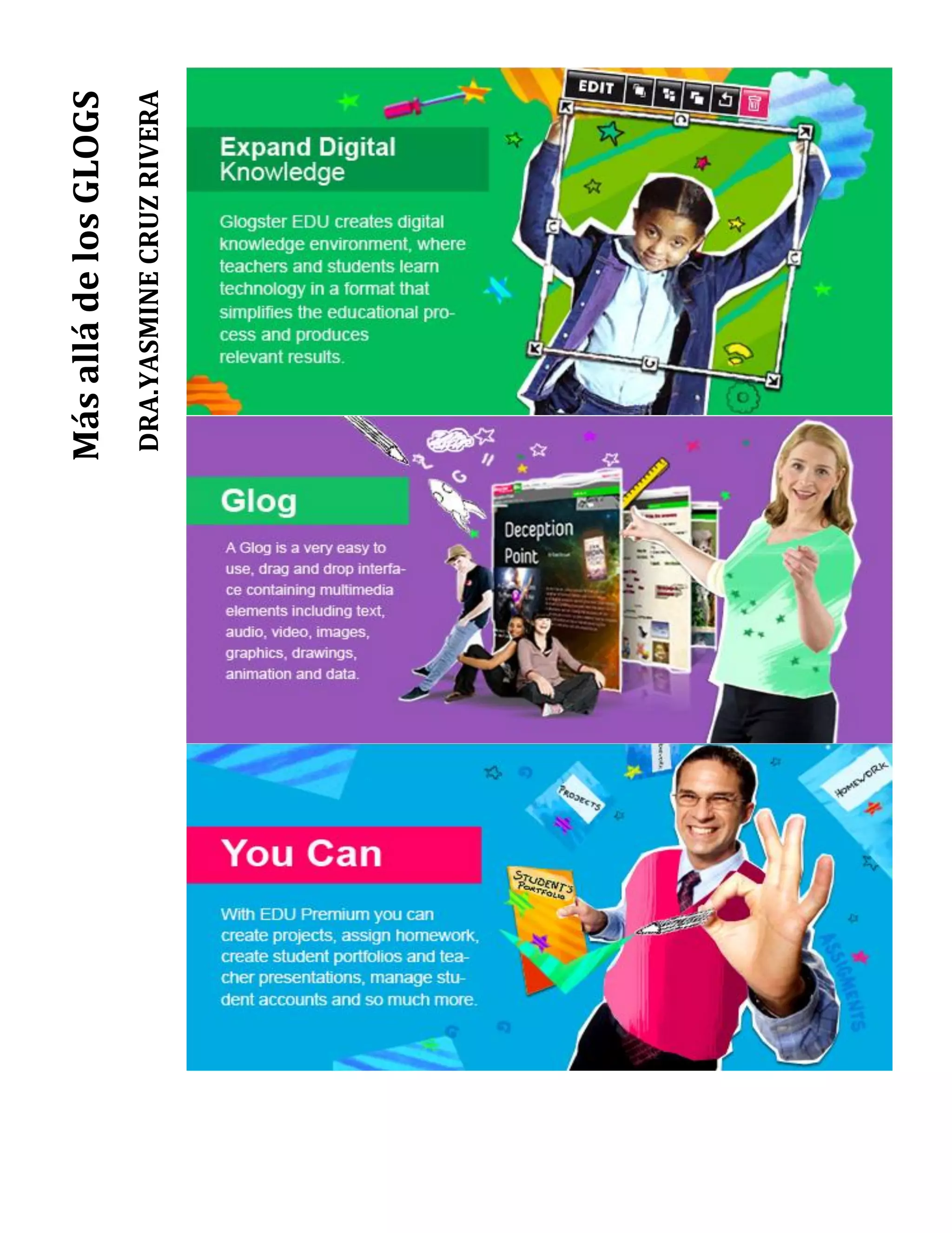 Más allá de los GLOGS
DRA.YASMINE CRUZ RIVERA