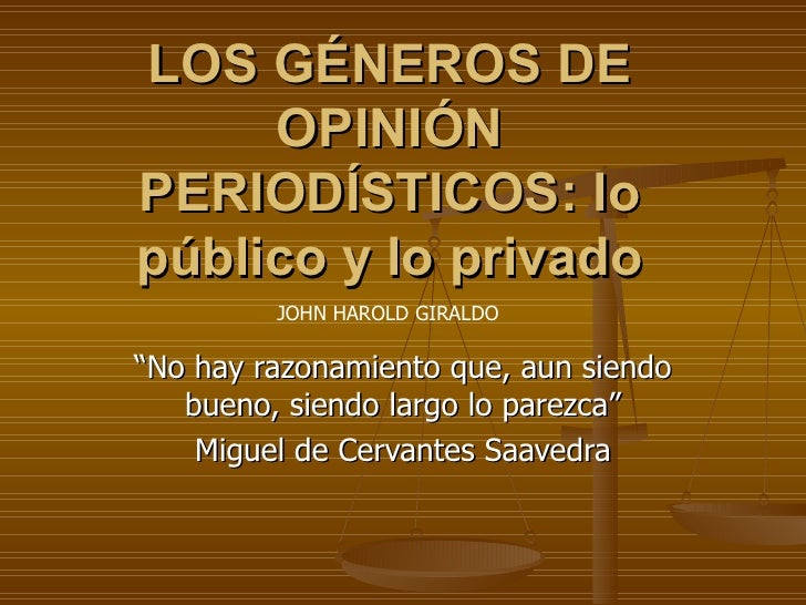 Los géneros de opinión periodísticos
