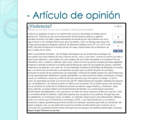 - Artículo de opinión
 