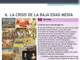 6. LA CRISIS DE LA BAJA EDAD MEDIA
 