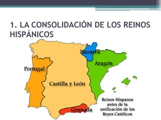 1. LA CONSOLIDACIÓN DE LOS REINOS
HISPÁNICOS
 